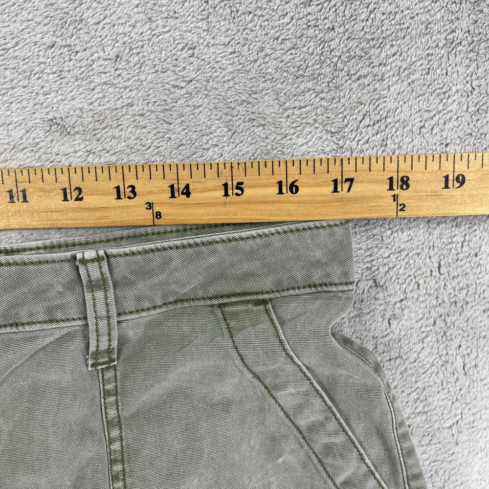 Old Navy Pants Women 14 Green Utility Carpenter High Waisted Cinch Back Canvas - Picture 12 of 16